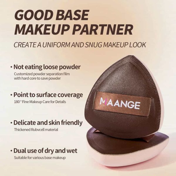 MAANGE Wholesale Professional 13pcs Makeup Brushes 2pcs Powder Puff Foundation Contouring Eyeshadow Brush Facial Makeup Brush