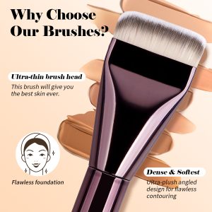 MAANGE Custom OEM&ODM  8PCS Facial  Brush Loose Powder Foundation Concealer Blush  Professional Makeup Brush Kit - 图片 6