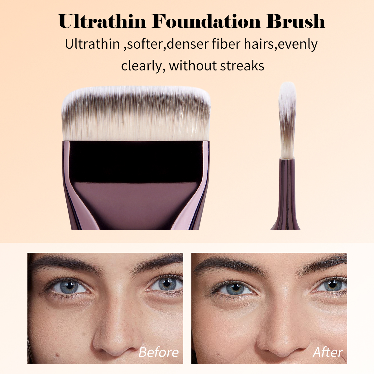MAANGE Custom OEM&ODM  8PCS Facial  Brush Loose Powder Foundation Concealer Blush  Professional Makeup Brush Kit - 图片 5
