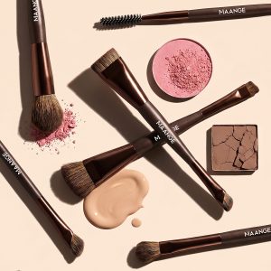MAANGE Wholesale New Arrival  16pcs Double-ended Brush Eye Shadow Loose Powder Foundation Liquid  Professional Makeup Brush Set - 图片 7