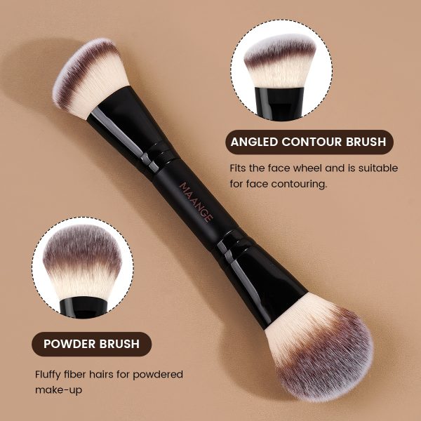 MAANGE Professional 7pcs Double-ended Makeup Brush Set Loose Powder Eyeshadow Foundation Facial Brush Makeup Brush