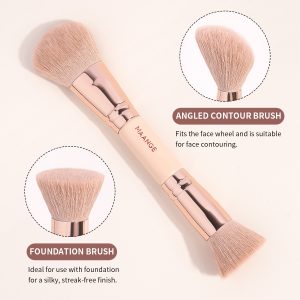 MAANGE Professional 7pcs Double-ended Makeup Brush Set Loose Powder Eyes Foundation Professional Makeup Brush Set - 图片 6