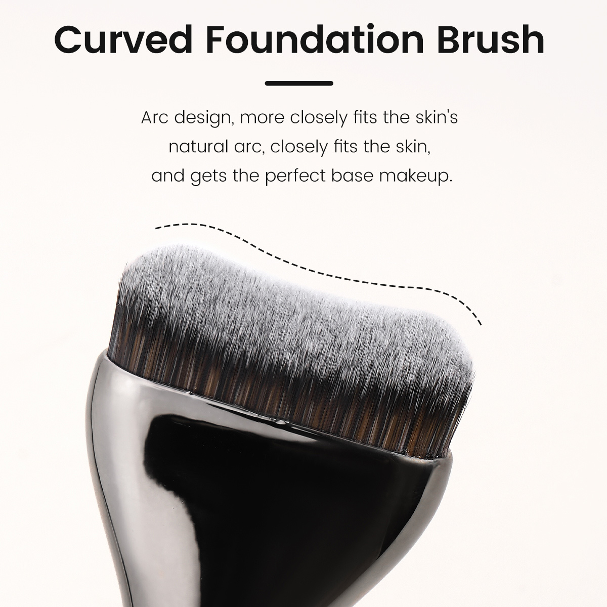 MAANGE Wholesale Custom OEM&ODM 2PCs Flat Foundation Brush Set  Streak-Free Liquid/BB Cream Makeup Tools Brush - 图片 2