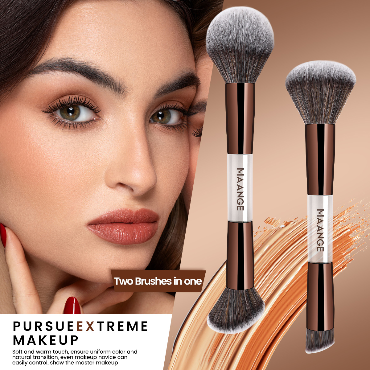 MAANGE Wholesale Custom Logo OEM&ODM Luxury 7pcs Makeup Brushes Set Makeup Tools Facial Professional Makeup Brush Set - 图片 6