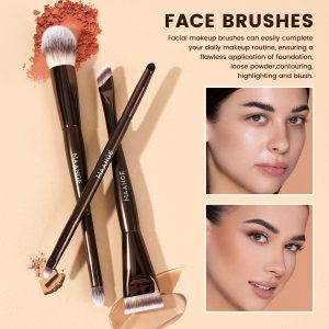 Maange Custom OEM&ODM Makeup Tool Kits 9pcs Double-ended Makeup Brush Foundation Concealer Blush Contouring Makeup Brush Set - 图片 6