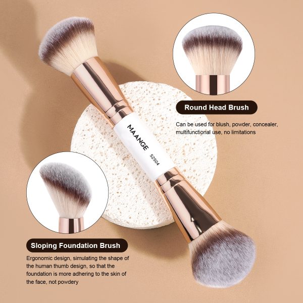 MAANGE Wholesale 2PCS Makeup Brush Foundation Loose Powder Contouring Private Label ODM&OEM Liquid/BB Cream Makeup Tools