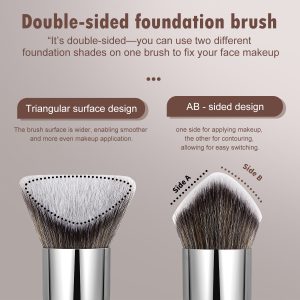 MAANGE Single Makeup Brush High Quality logo Triangular Surface Design Foundation Contouring Custom Makeup Brushes - 图片 2
