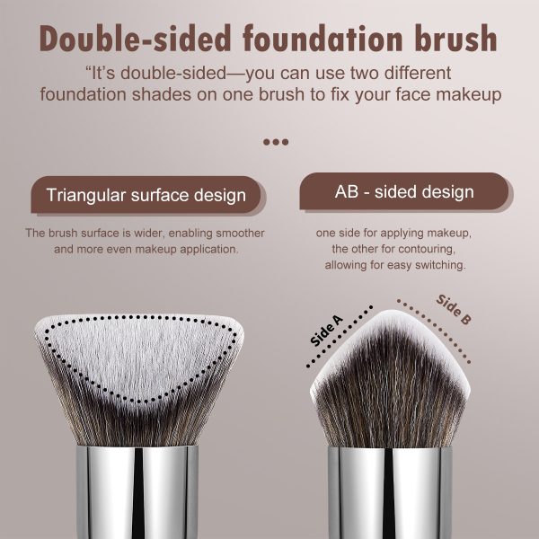 MAANGE Single Makeup Brush High Quality logo Triangular Surface Design Foundation Contouring Custom Makeup Brushes