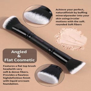 MAANGE Wholesale 12pcs Double-ended Makeup Brushes Set Foundation Powder Blending 12PCS Professional Makeup Brushes Set - 图片 6