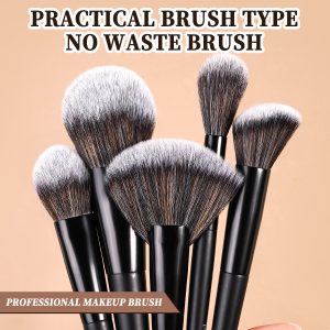 MAANGE  Professional 20pcs Makeup Brush Set Wholesale Black Foundation Conceal Eyeshadow Brush Makeup Brushes Set - 图片 5