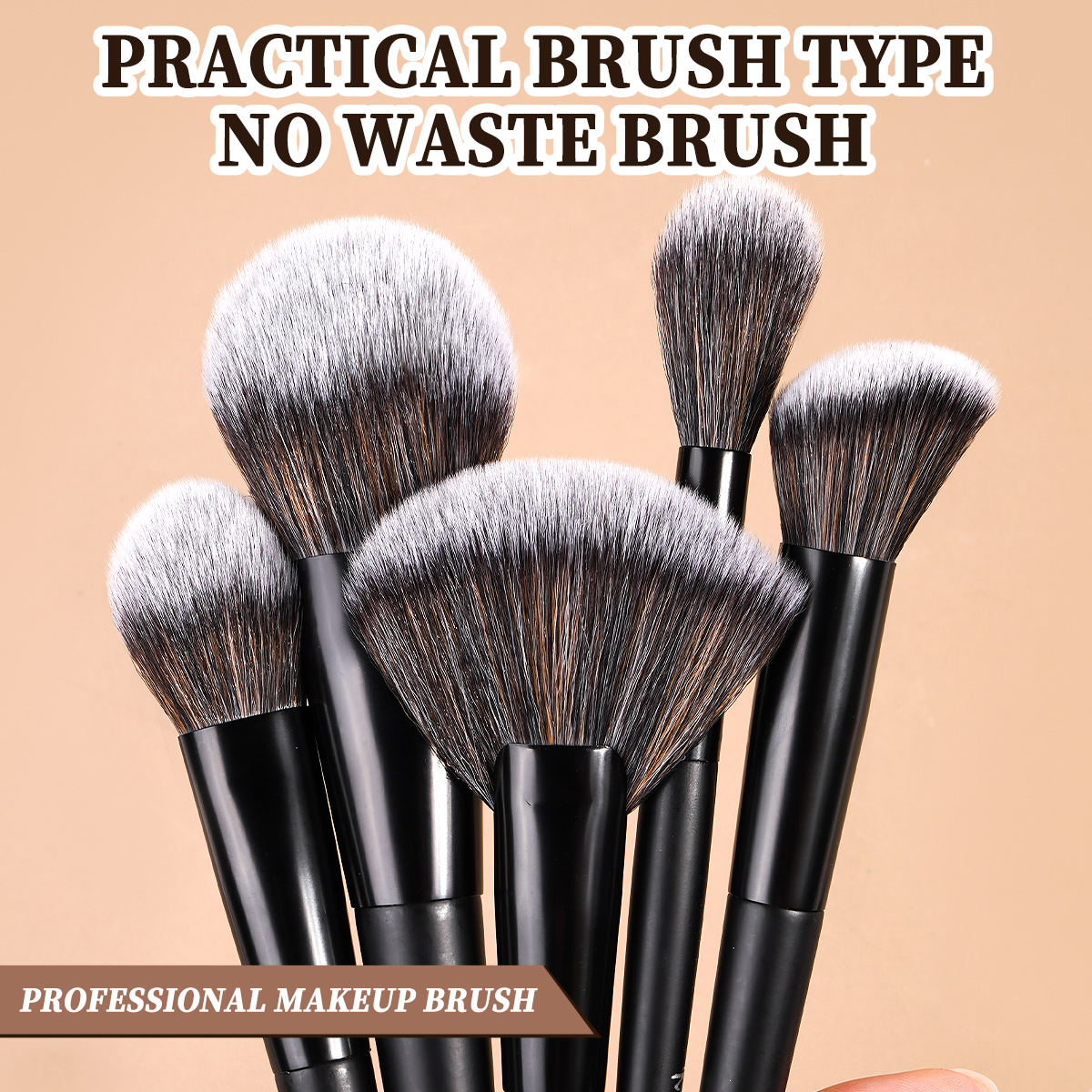 MAANGE  Professional 20pcs Makeup Brush Set Wholesale Black Foundation Conceal Eyeshadow Brush Makeup Brushes Set - 图片 5