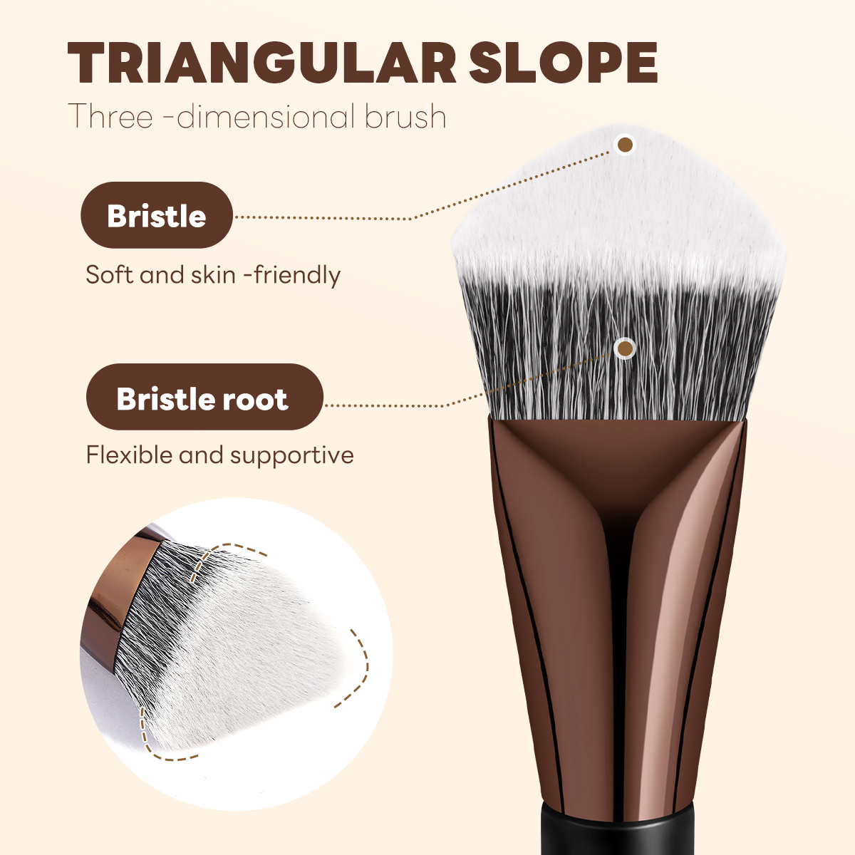 MAANGE Custom Logo OEM&ODM 17pcs Cosmetic Brush Set Foundation Loose Powder Contour Concealer Eyeshadow Makeup Brush Set - 图片 3