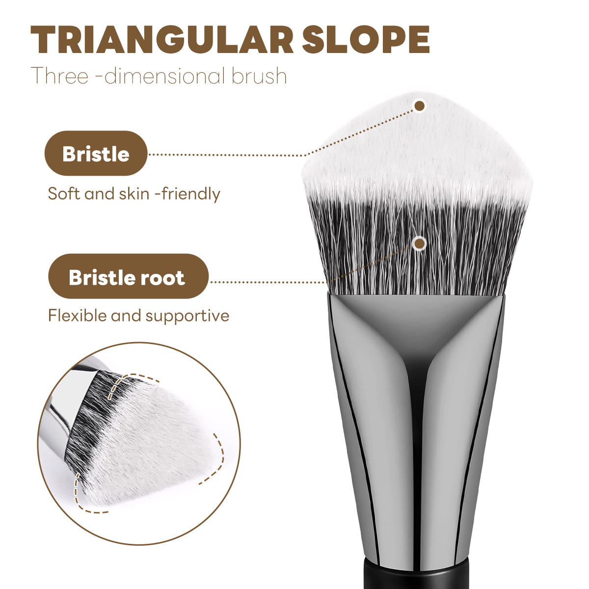 MAANGE Custom OEM&ODM 17pcs Cosmetic Brush Set Foundation Loose Powder Contour Concealer Eyeshadow Professional Makeup Brush Set - 图片 2