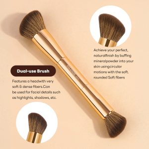 MAANGE Wholesale 2PCS Foundation Loose Powder Makeup Brush Set Private Label ODM&OEM BB Cream Brochas De Maquillaje Makeup Tools - 图片 8