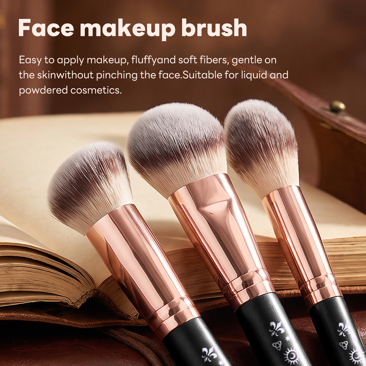 Maange Professional 4pcs Makeup Brush Set Custom OEM&ODM Logo Natural Wholesale Makeup Tools Makeup Brushes Kit - 图片 6