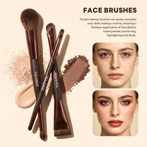 MAANGE Wholesale New Arrival  16pcs Double-ended Brush Eye Shadow Loose Powder Foundation Liquid  Professional Makeup Brush Set - 图片 8