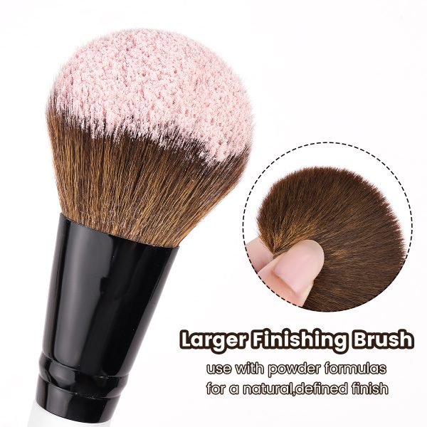 MAANGE Professional 7pcs Double-ended Makeup Brush Set Loose Powder Eyes Foundation Facial Brush Makeup Tools