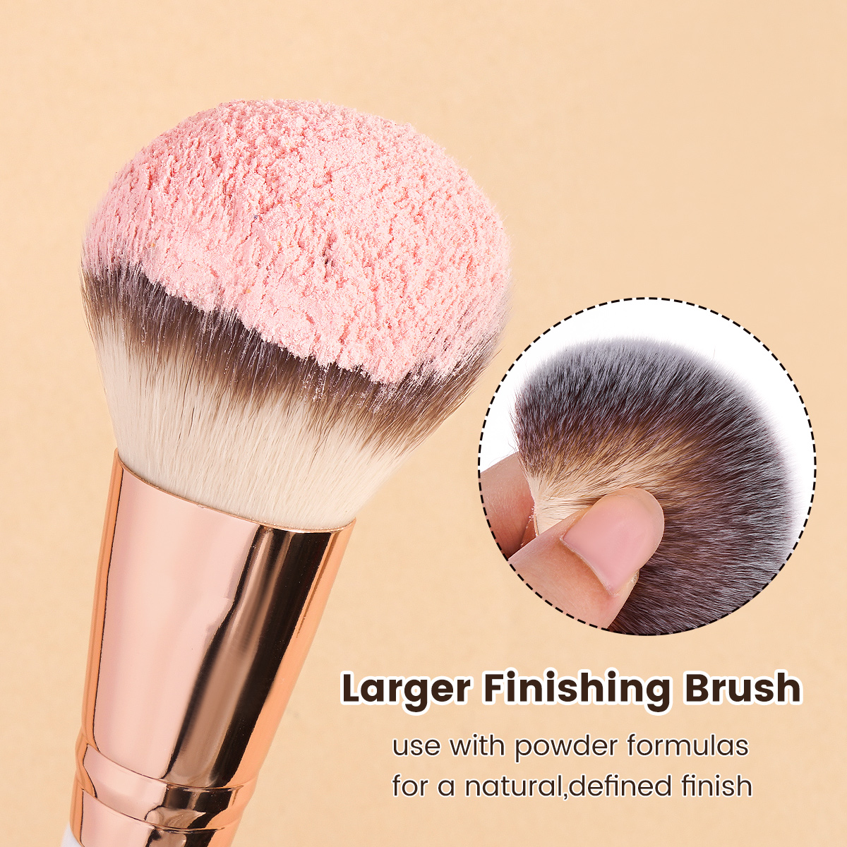 MAANGE Wholesale 7pcs Double-ended Makeup Brush Set Loose Powder Eyes Foundation Facial  Brush   Professional  Makeup Tools - 图片 2