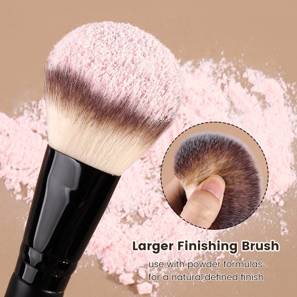 MAANGE Professional 7pcs Double-ended Makeup Brush Set Loose Powder Eyeshadow Foundation Facial Brush Makeup Brush