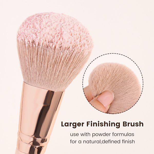 MAANGE Professional 7pcs Double-ended Makeup Brush Set Loose Powder Eyes Foundation Professional Makeup Brush Set