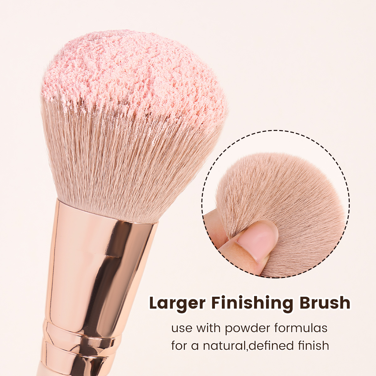 MAANGE Professional 7pcs Double-ended Makeup Brush Set Loose Powder Eyes Foundation Professional Makeup Brush Set - 图片 2