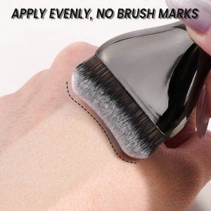 MAANGE Wholesale Custom OEM&ODM 2PCs Flat Foundation Brush Set  Streak-Free Liquid/BB Cream Makeup Tools Brush - 图片 3