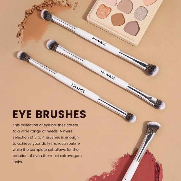 MAANGE Custom logo 10PCS Double-ended Professional Makeup Brushes Set Foundation Eyeshadow Powder Facial Makeup Brushes Set