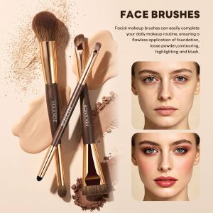 MAANGE Wholesale Custom Logo 11pcs Double-ended Makeup Brush Set Makeup Brush Tool Professinal Facial Makeup Brush Set - 图片 5
