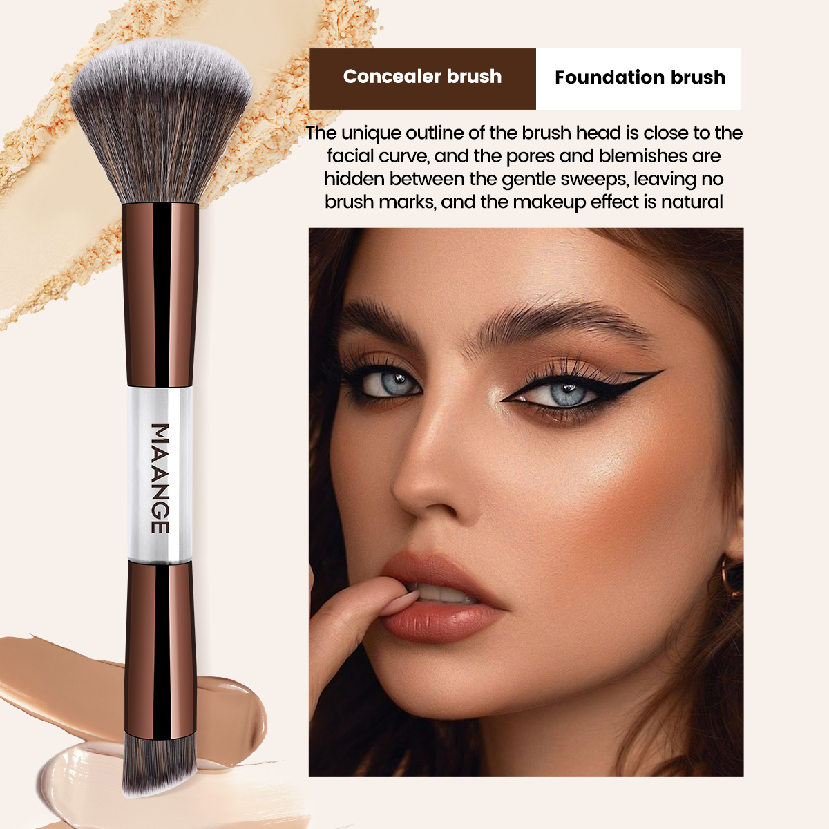 MAANGE Wholesale Custom Logo OEM&ODM Luxury 7pcs Makeup Brushes Set Makeup Tools Facial Professional Makeup Brush Set - 图片 4
