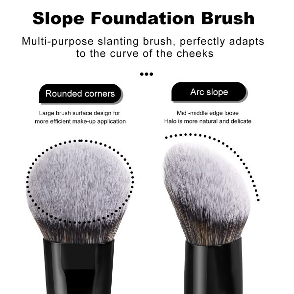 MAANGE Wholesale 2PCS Makeup Brush Foundation Loose Powder Contouring Private Label ODM&OEM Liquid/BB Cream Makeup Brush Kit