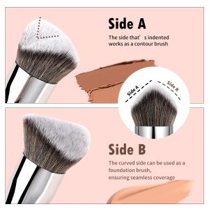 MAANGE Single Makeup Brush High Quality logo Triangular Surface Design Foundation Contouring Custom Makeup Brushes - 图片 3