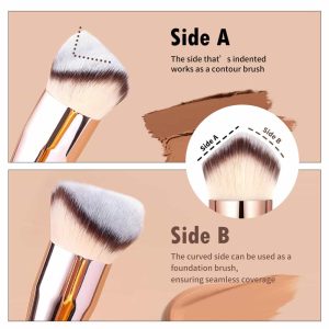MAANGE Single Makeup Brush High Quality logo Triangular Surface Design Foundation Contouring Custom Makeup Brushes - 图片 3