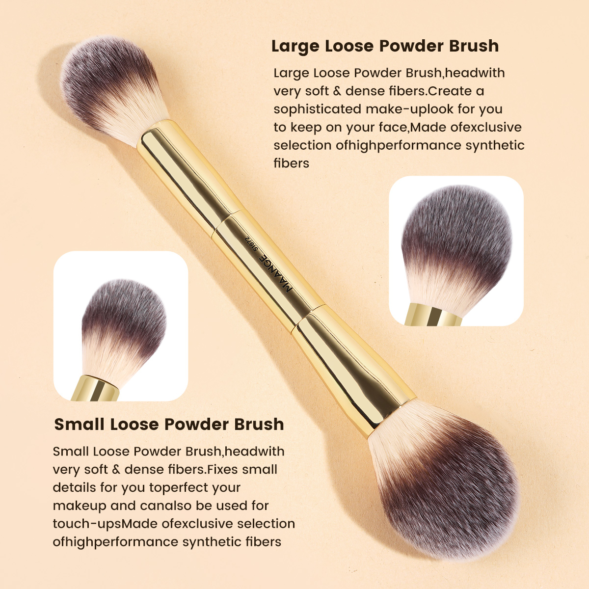 MAANGE High Quality Professional 5pcs Makeup Brush Foundation Loose Powder Highlights Custom logo Private Label Makeup Brush Set - 图片 7