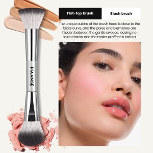 MAANGE Wholesale Professional 13pcs  Makeup Brushes 5PCS Powder Puff Foundation Blush Contouring Eyeshadow Brush Makeup Tools - 图片 4