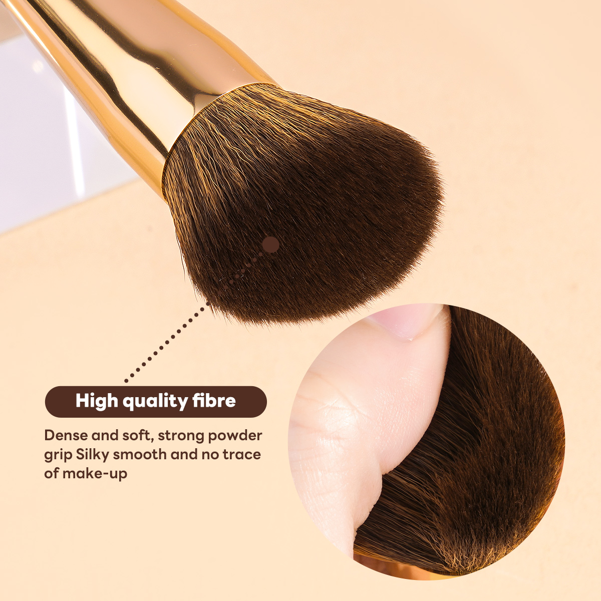 MAANGE Wholesale 2PCS Foundation Loose Powder Makeup Brush Set Private Label ODM&OEM BB Cream Brochas De Maquillaje Makeup Tools - 图片 3