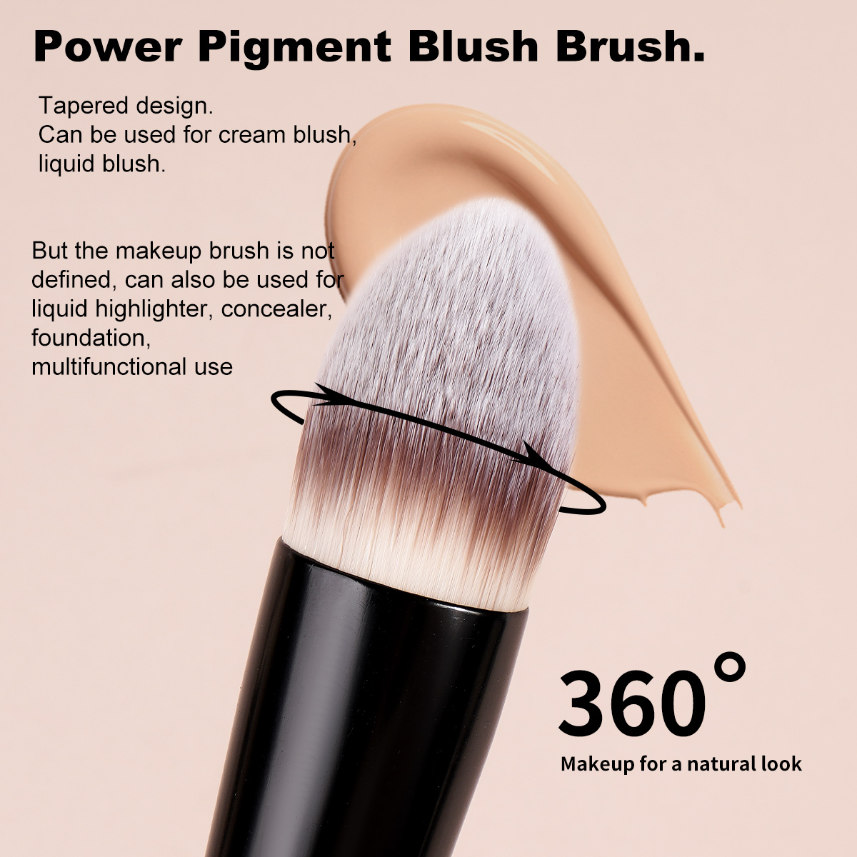 Maange Custom Professional 4pcs Makeup Brush Set  Natural Eyeshadow Foundation Loose Powder Wholesale Makeup Brushes Set - 图片 2