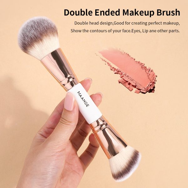 MAANGE Wholesale 7pcs Double-ended Makeup Brush Set Loose Powder Eyes Foundation Facial Brush Professional Makeup Tools