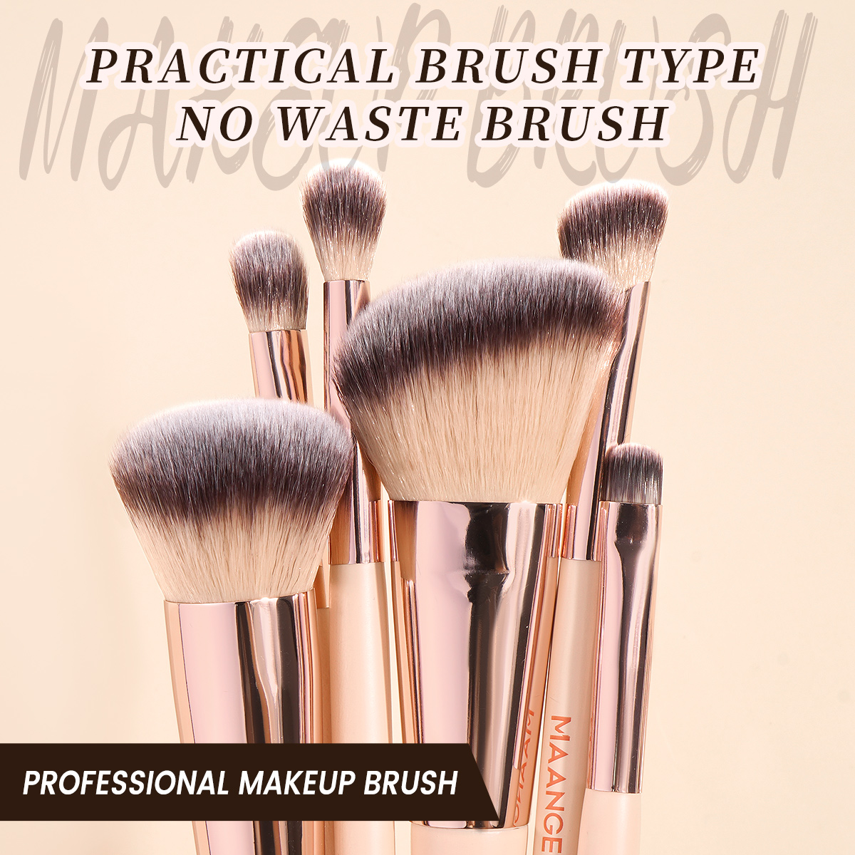 MAANGE Wholesale 10PCS Double-ended Professional Makeup Brushes Set Foundation Eyeshadow Blush Facial Makeup Brushes Kit - 图片 3