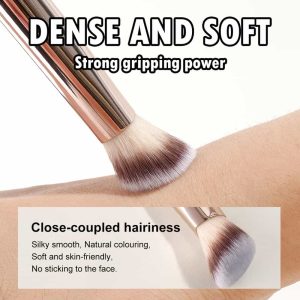 MAANGE Custom OEM&ODM Private Label Flat Foundation Brush for Liquid Wholesale Vegan Soft Full Coverage Makeup Brushes - 图片 4