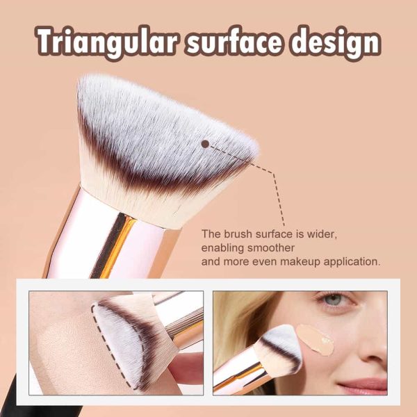 MAANGE Single Makeup Brush High Quality logo Triangular Surface Design Foundation Contouring Custom Makeup Brushes