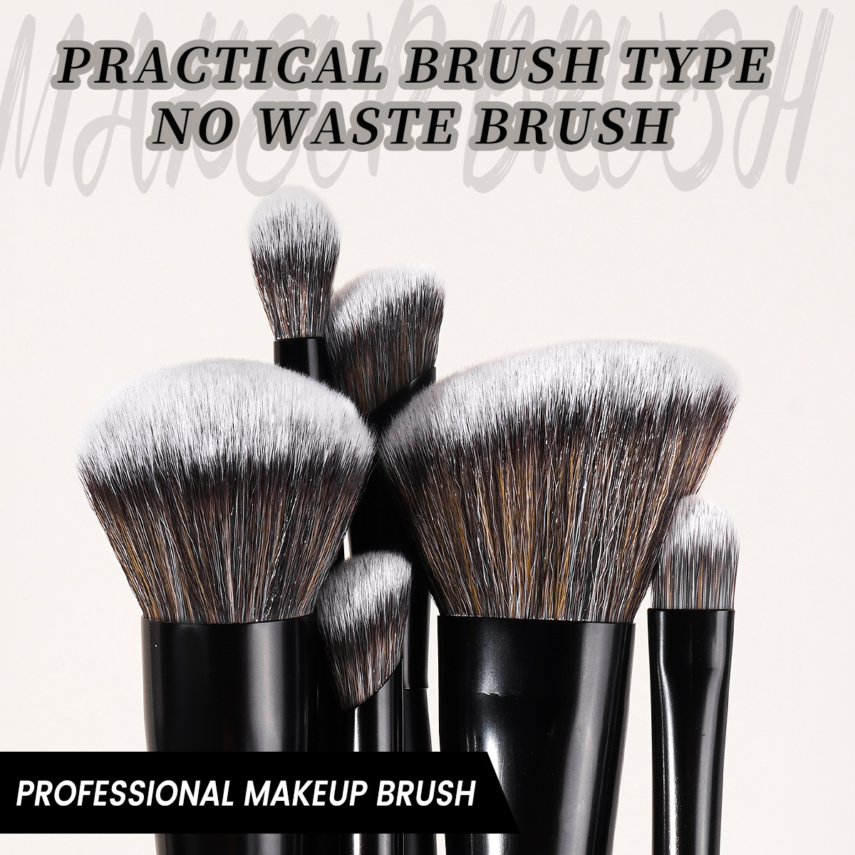 MAANGE Wholesale 8PCS Makeup Brush Wood Handle Synthetic Hair Makeup Brush Set Private Label & Customizable Makeup Tools - 图片 5