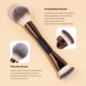 MAANGE Custom Logo OEM&ODM 17pcs Cosmetic Brush Set Foundation Loose Powder Contour Concealer Eyeshadow Makeup Brush Set - 图片 4