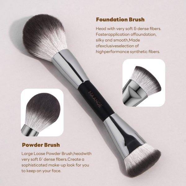 MAANGE Custom OEM&ODM 17pcs Cosmetic Brush Set Foundation Loose Powder Contour Concealer Eyeshadow Professional Makeup Brush Set