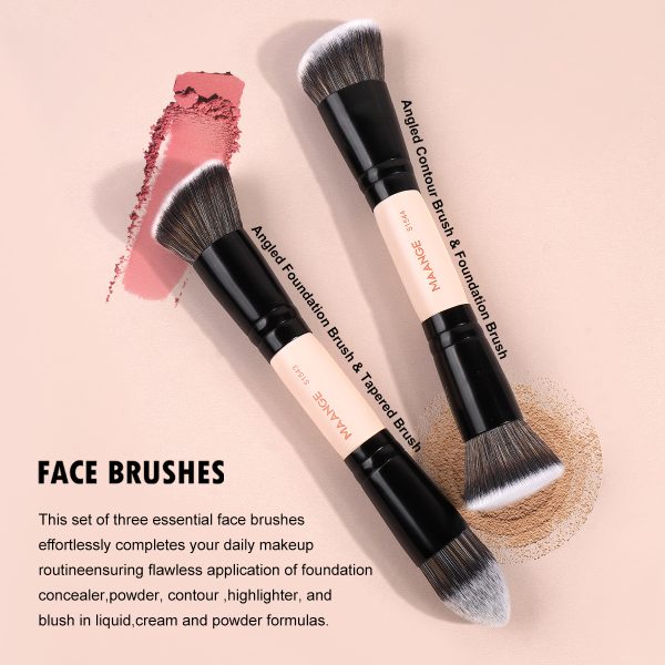 12PCS Double-ended Makeup Brushes Set 1 Powder Puff Professional Foundation Powder Blending Eye Makeup Brushes Set