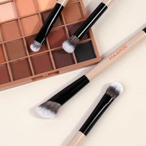 Maange Professional 4pcs Eye Makeup Brush Set Custom OEM&ODM Logo Natural Wholesale Makeup Brushes Set Makeup Tools - 图片 5