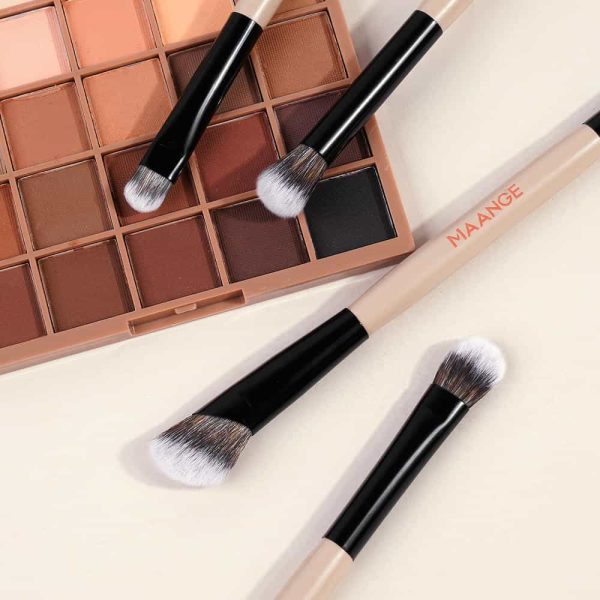 Maange Professional 4pcs Eye Makeup Brush Set Custom OEM&ODM Logo Natural Wholesale Makeup Brushes Set Makeup Tools