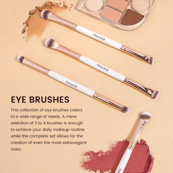 MAANGE Wholesale 7pcs Double-ended Makeup Brush Set Loose Powder Eyes Foundation Facial Brush Professional Makeup Tools