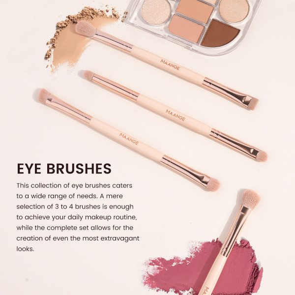 MAANGE Professional 7pcs Double-ended Makeup Brush Set Loose Powder Eyes Foundation Professional Makeup Brush Set