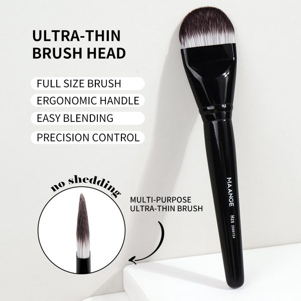 MAANGE Wholesale Custom OEM&ODM 2PCs Flat Foundation Brush Set Streak-Free Liquid/BB Cream Makeup Tools Brush