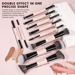 MAANGE Custom logo 10PCS Double-ended Professional Makeup Brushes Set Foundation Eyeshadow Powder  Wholesale Makeup Brushes Set - 图片 7